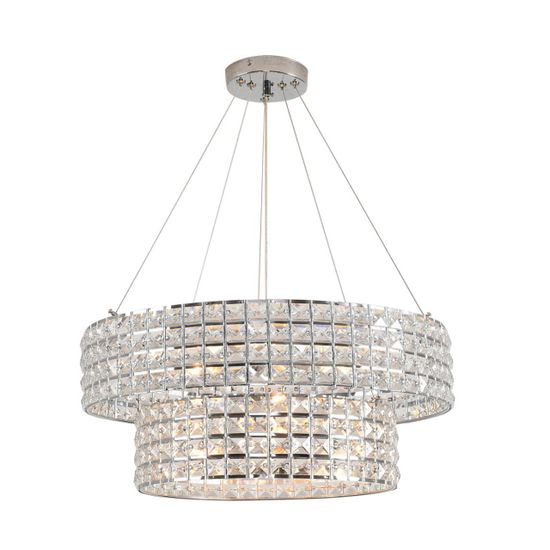 8378/5 NEOCLASSI LN хром/прозрачный, металл/хрусталь Люстра подвесная E27 5*60W 220V NARINA