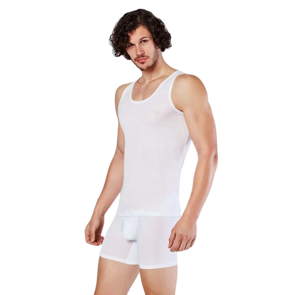 Мужская майка plus size Doreanse Cotton Premium (Размер: 5X) (Цвет: белый)