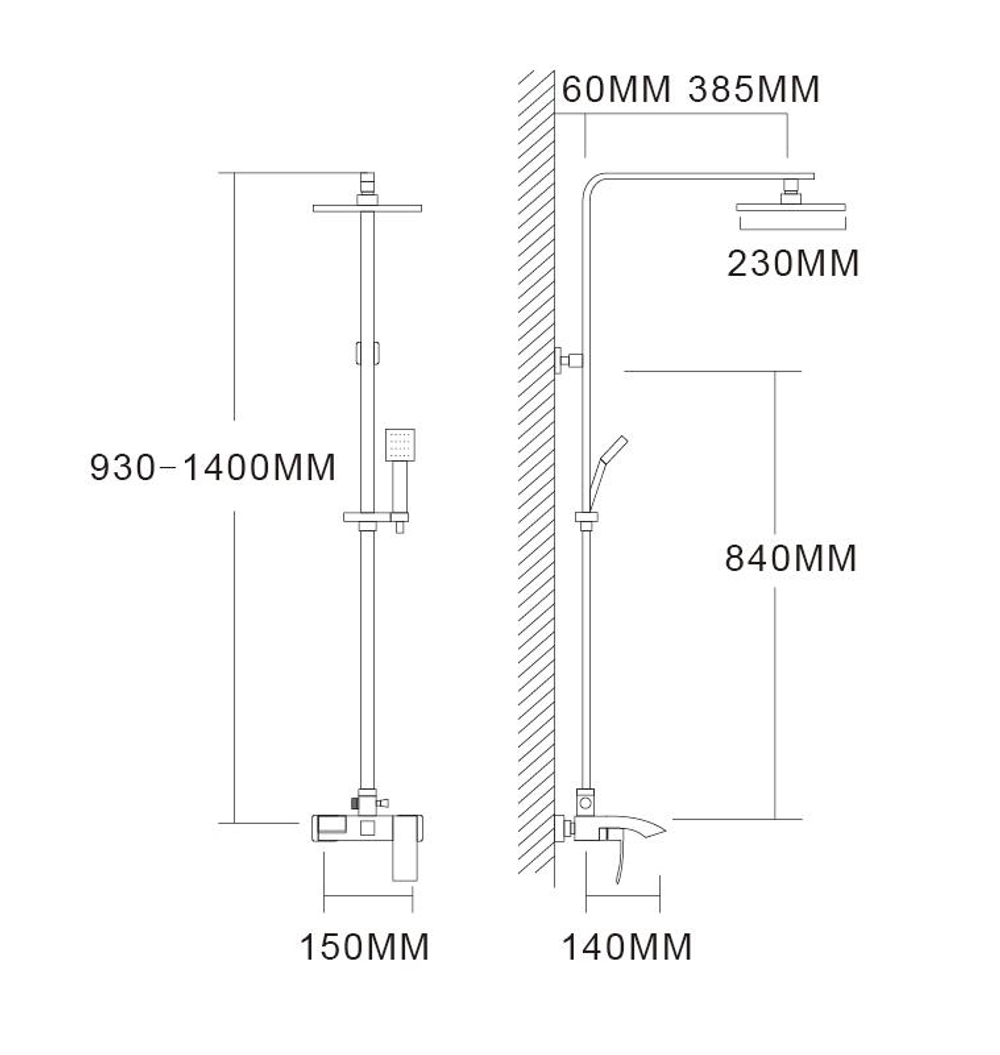 Душевая система Grocenberg GB7007 Хром