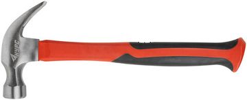 Молоток-гвоздодер, фиберглассовая усиленная ручка 27 мм, 450 гр.