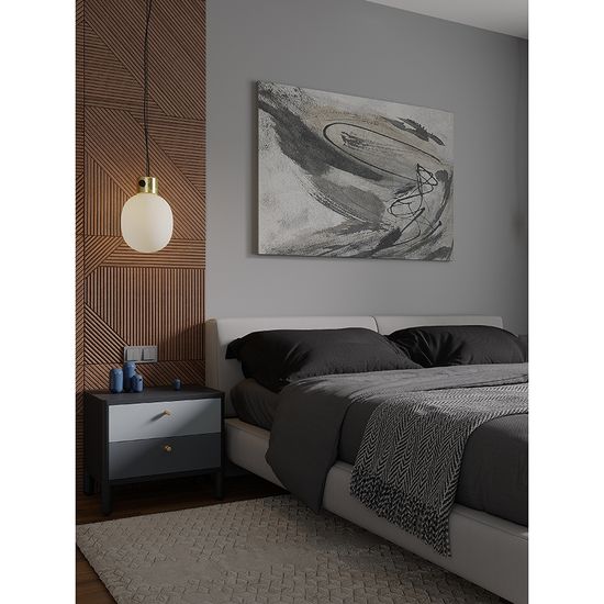 Тумба прикроватная saga, hordur, 55х40х50 см, черная