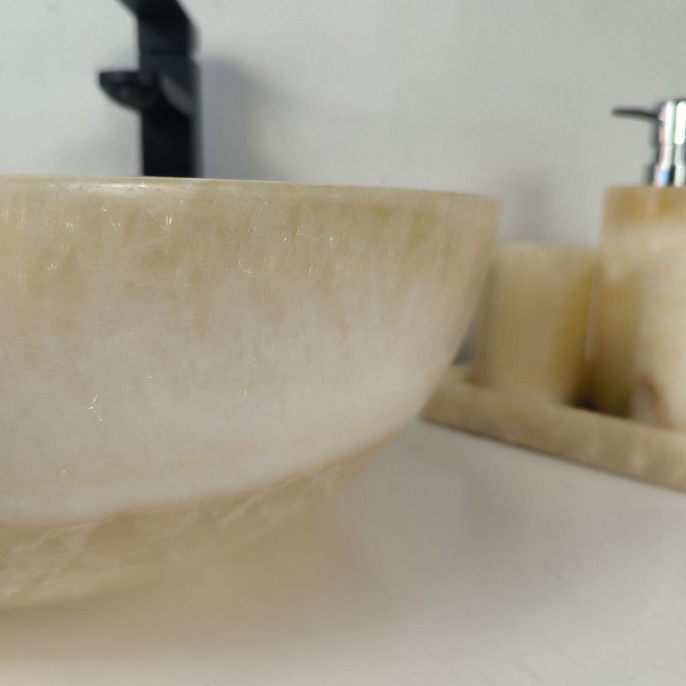 Раковина из оникса Bowl Yellow BO-64260 40*40*15 0196