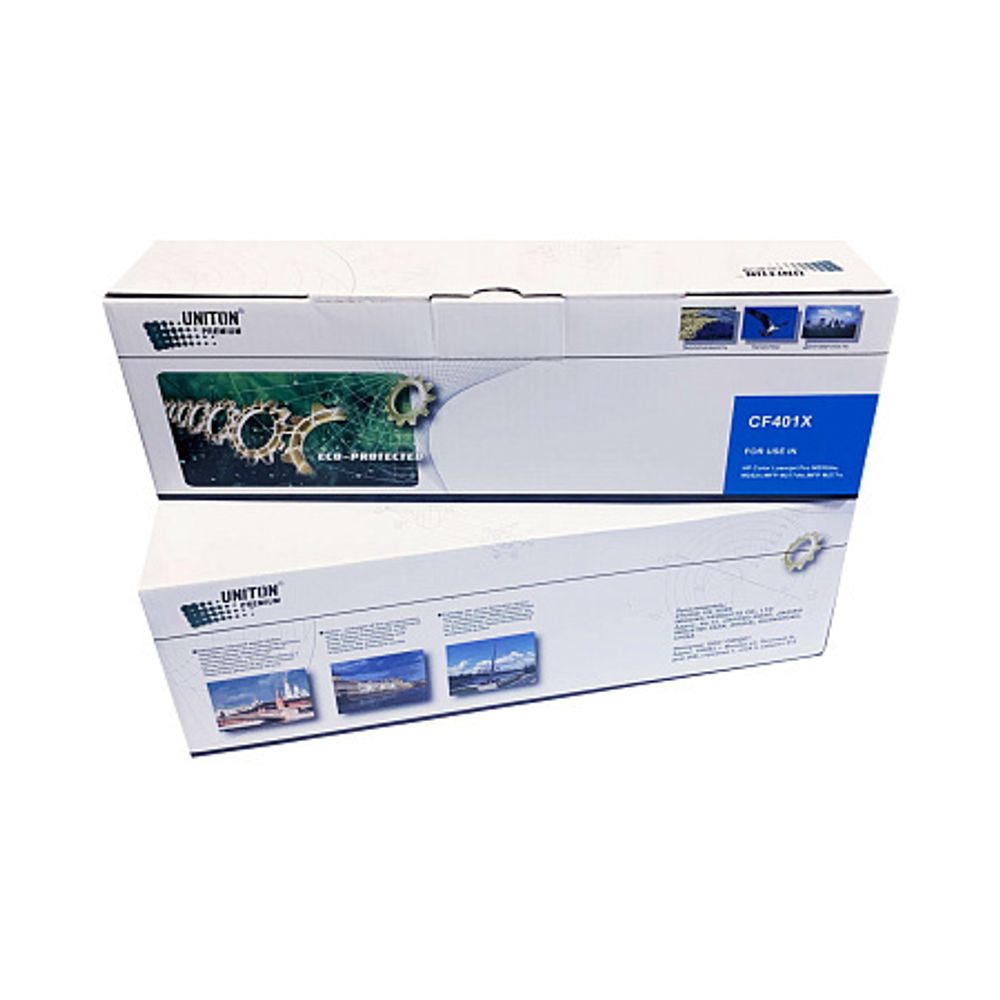 Картридж CF401X для HP Color LJ M252/M277 (201X) голубой (2,3K) UNITON Premium GREEN LINE (Eco Protected)