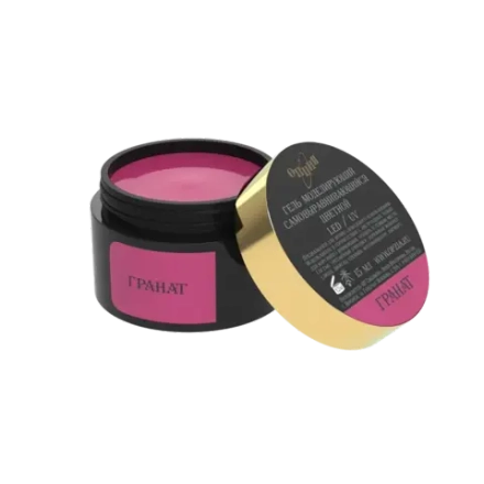 Гель моделирующий самовыравнивающий цветной Гранат 15мл ОПЦИЯ