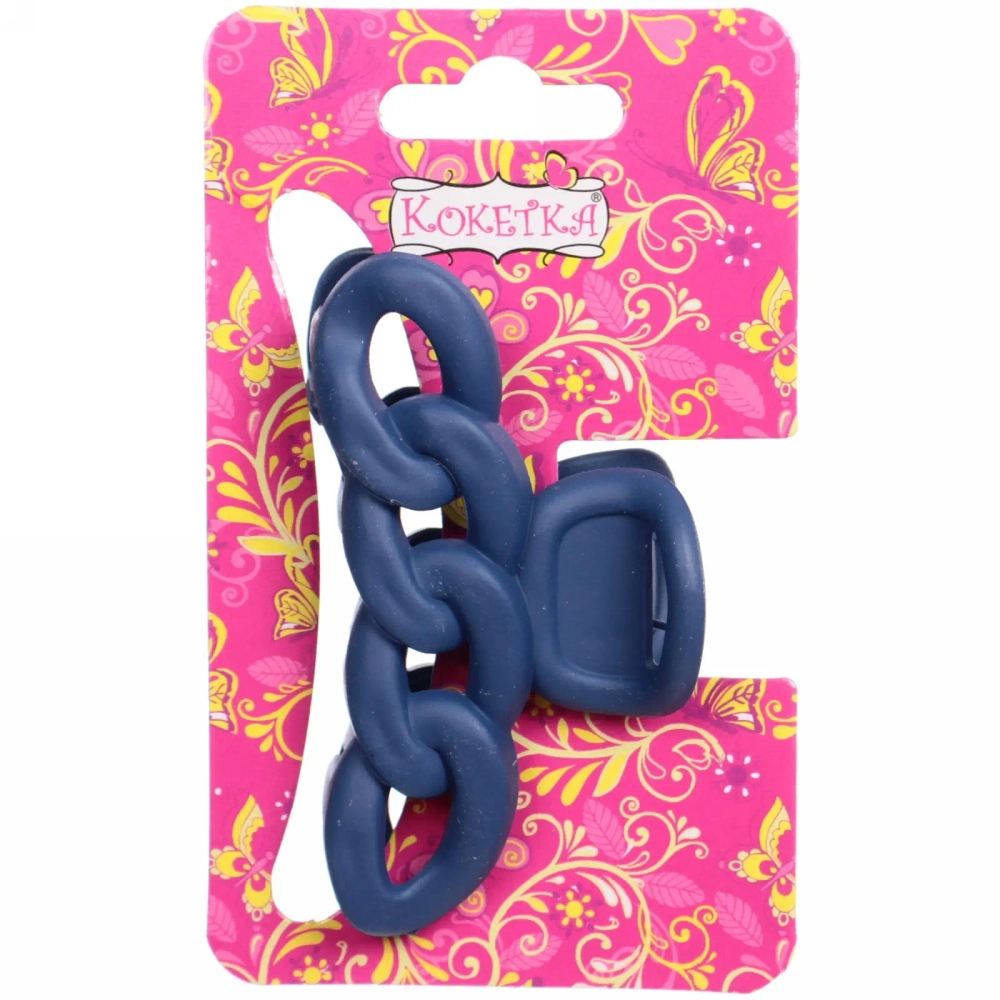 Заколка-краб для волос на блистере «Style Matte», кольца, микс 6 цветов, 6,5см