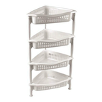 Этажерка угловая 4-х секционная белый