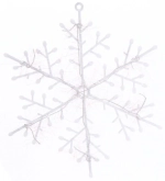 Украшение новогоднее «Снежинка» 13 см (набор 3 шт), Белый