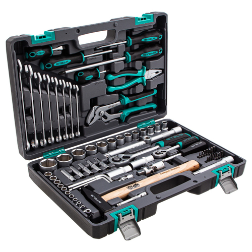 14104 Набор инструментов, 1/2", 1/4", CrV, 76 предм.//Stels