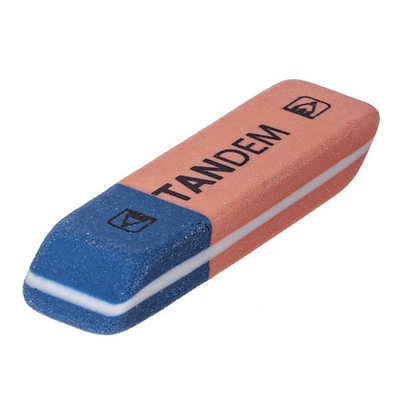 Ластик Hatber Tandem Bright, 54x14x8 мм, термопластичная резина, 1 шт