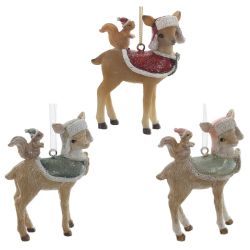 GAEM Фигурка декоративная подвесная "Олененок", L5,5 W2,5 H8 см, 3в.