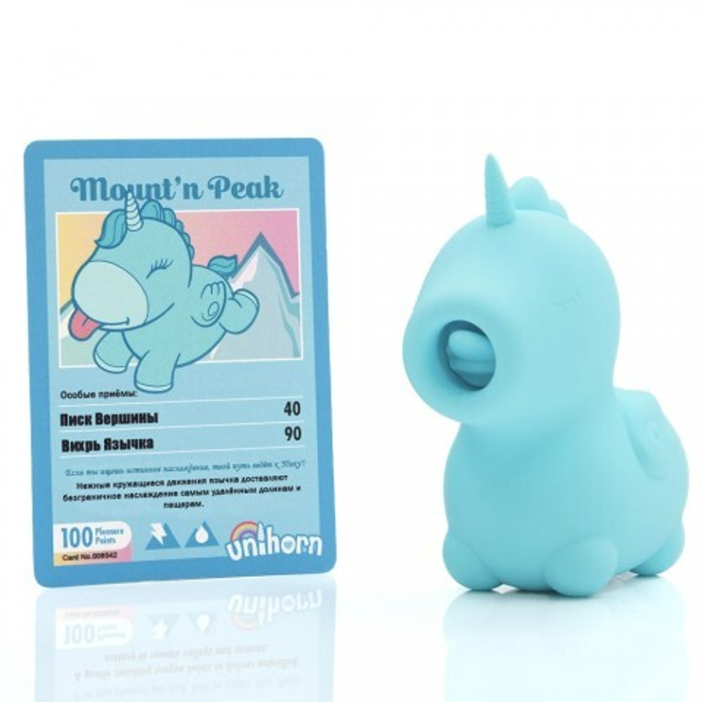 Вибромассажер Unihorn - Mount'n Peak со стимуляцией язычком