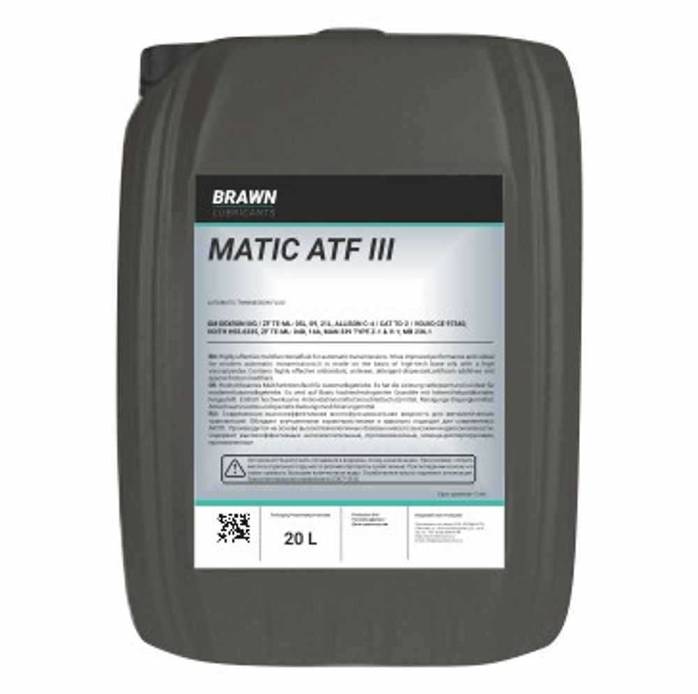 Масло трансмиссионное BRAWN MATIC ATF III , 20 л