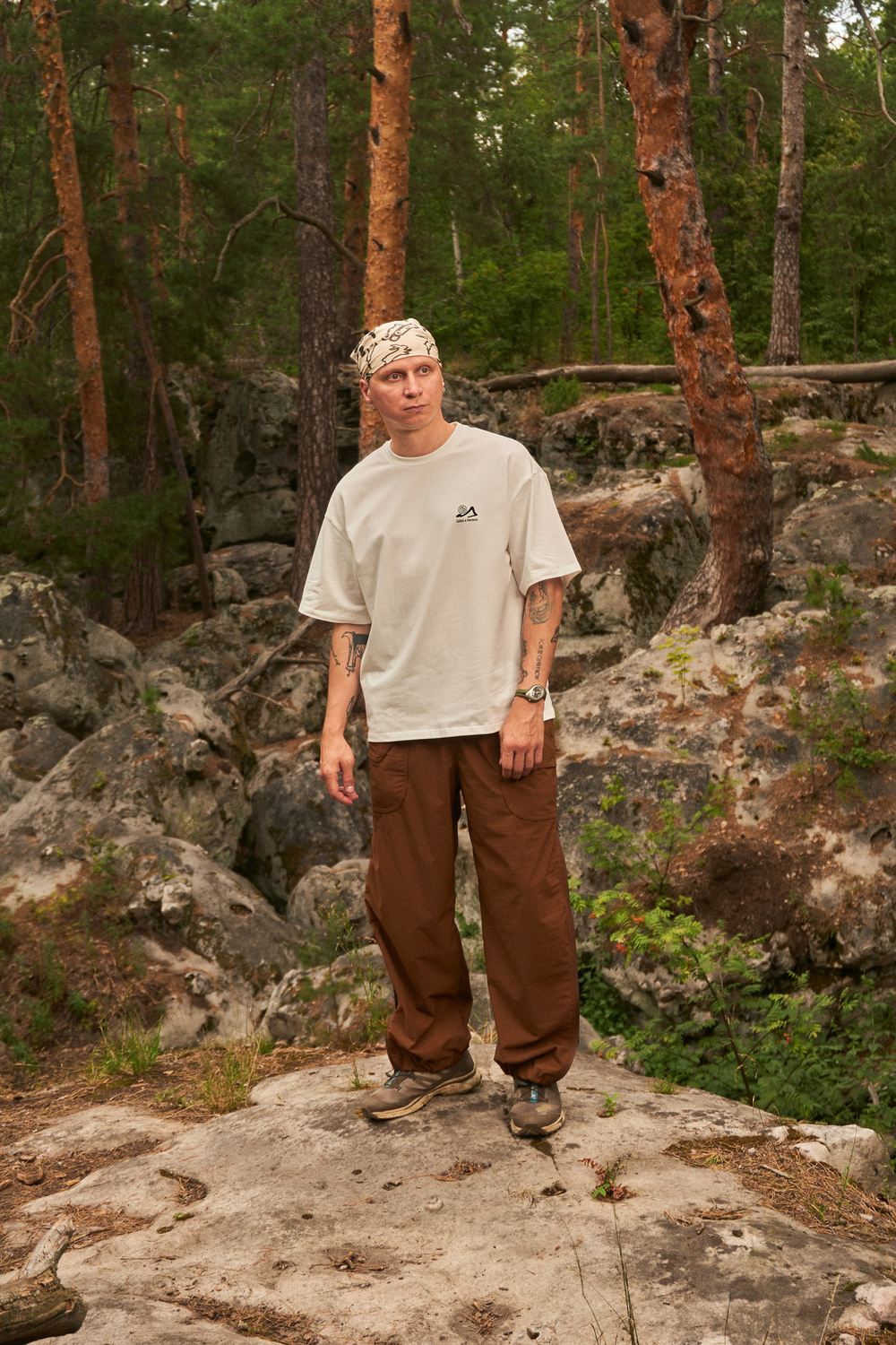 Футболка Called a Garment Stone Shapes "Milk"