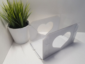 Коробка для половинки рулета "сердечко МИНИ" 200*120*120 мм