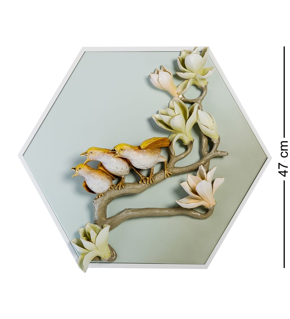 ART-325 Триптих «Птицы на ветках сакуры»