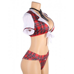 Эротический костюм "Секси студентка" (M-L, топ, трусики, галстук)
