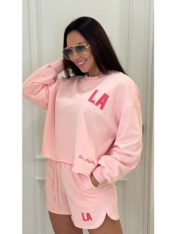 Спортивный костюм женский двойка свитшот с шортами LA