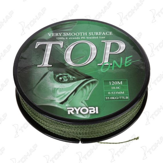 Шнур TOP PE4X-120M 10,0/d-0.523mm Dark green Ryobi