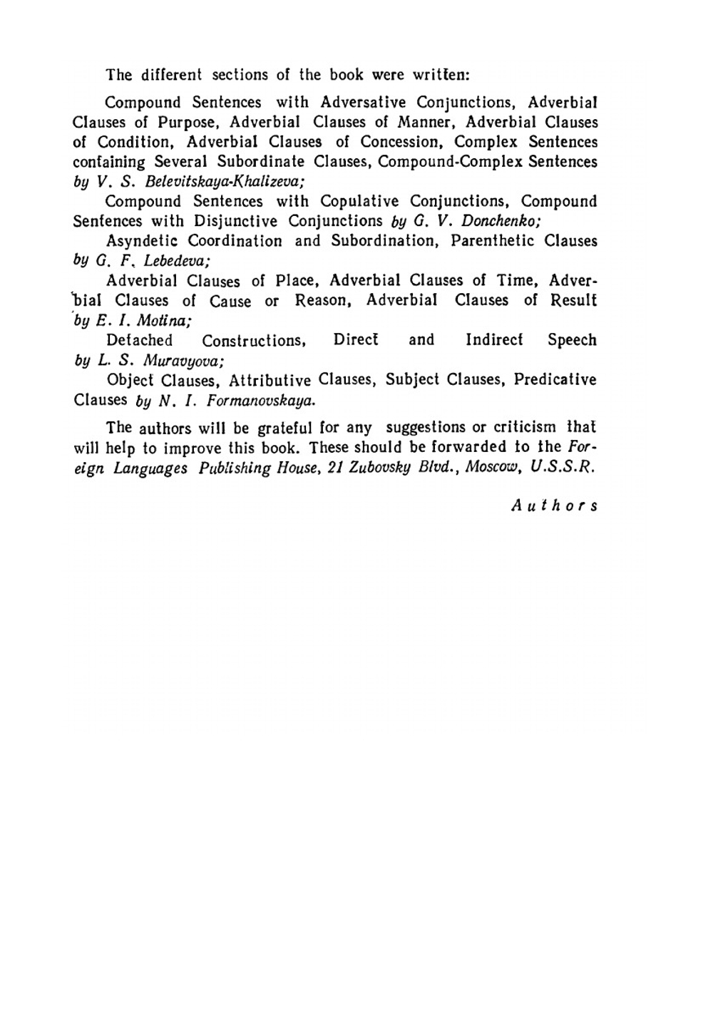 Exercises in Russian syntax. With explanatory notes, compound and complex sentences | V.S. Belevitskaia-Khalizeva