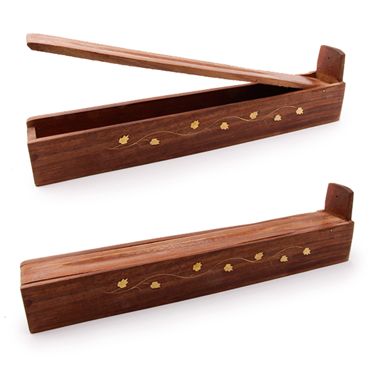 Подставка под благовония Пенал 6 Дельфинов, дерево, 30 см