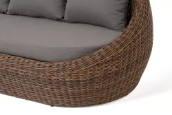 "Барселона" диван из искусственного ротанга трехместный, цвет коричневый