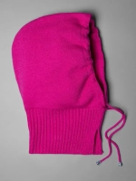 Капор женский вязаный розовый