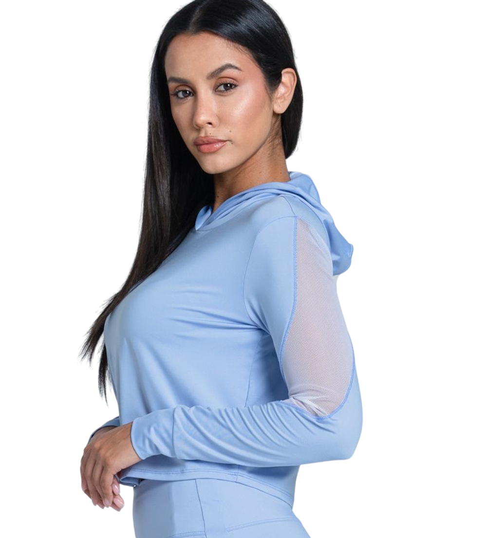 Женская теннисная футболка с длинным рукавом Lucky in Love Love - blav