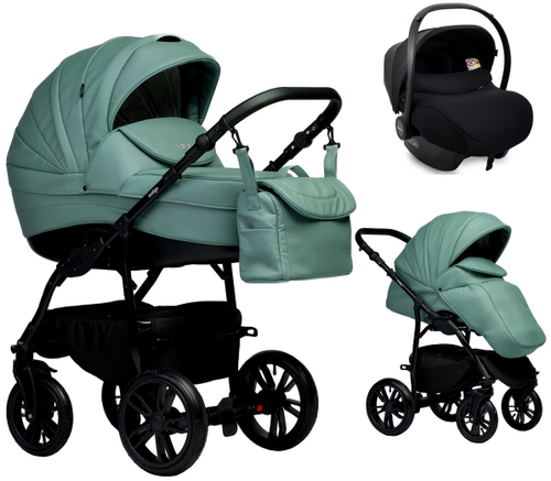 Детская коляска Indigo Indigo Special New 3 в 1 с автокреслом Avionaut Cosmo Is05 шалфей кожа