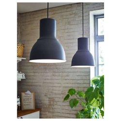 IKEA HEKTAR  (ИКЕА ХЕКТАР)  -  Подвесной светильник, темно-серый, 22 см