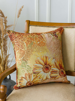 Декоративный гобеленовый чехол для интерьерной подушки Три ромашки 47*47