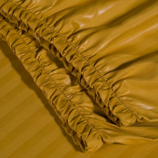 Простыня на резинке Sunflo, 90x200х30, страйп полисатин HOMY