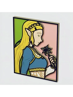 3D Картина по номерам из дерева Зельда, 23x30 см