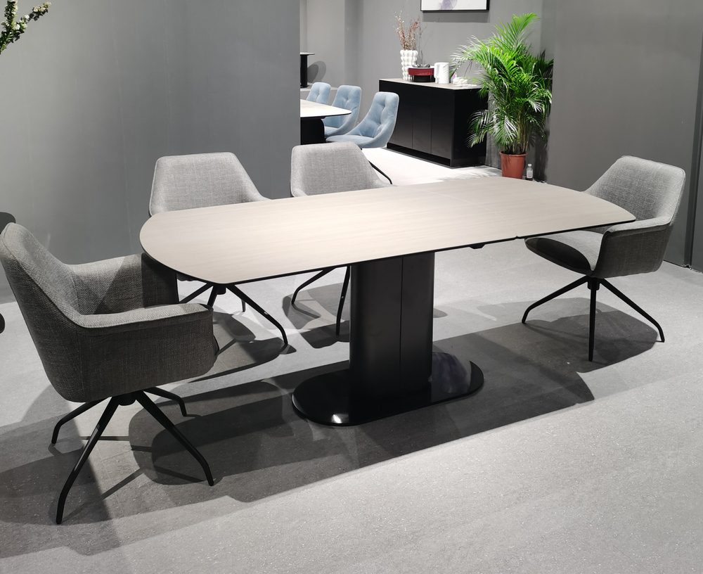 Стол М-City DISAUR Кай (Kai) 140 Tl-58 поворотная система раскладки, Испанская керамика, темно-серый