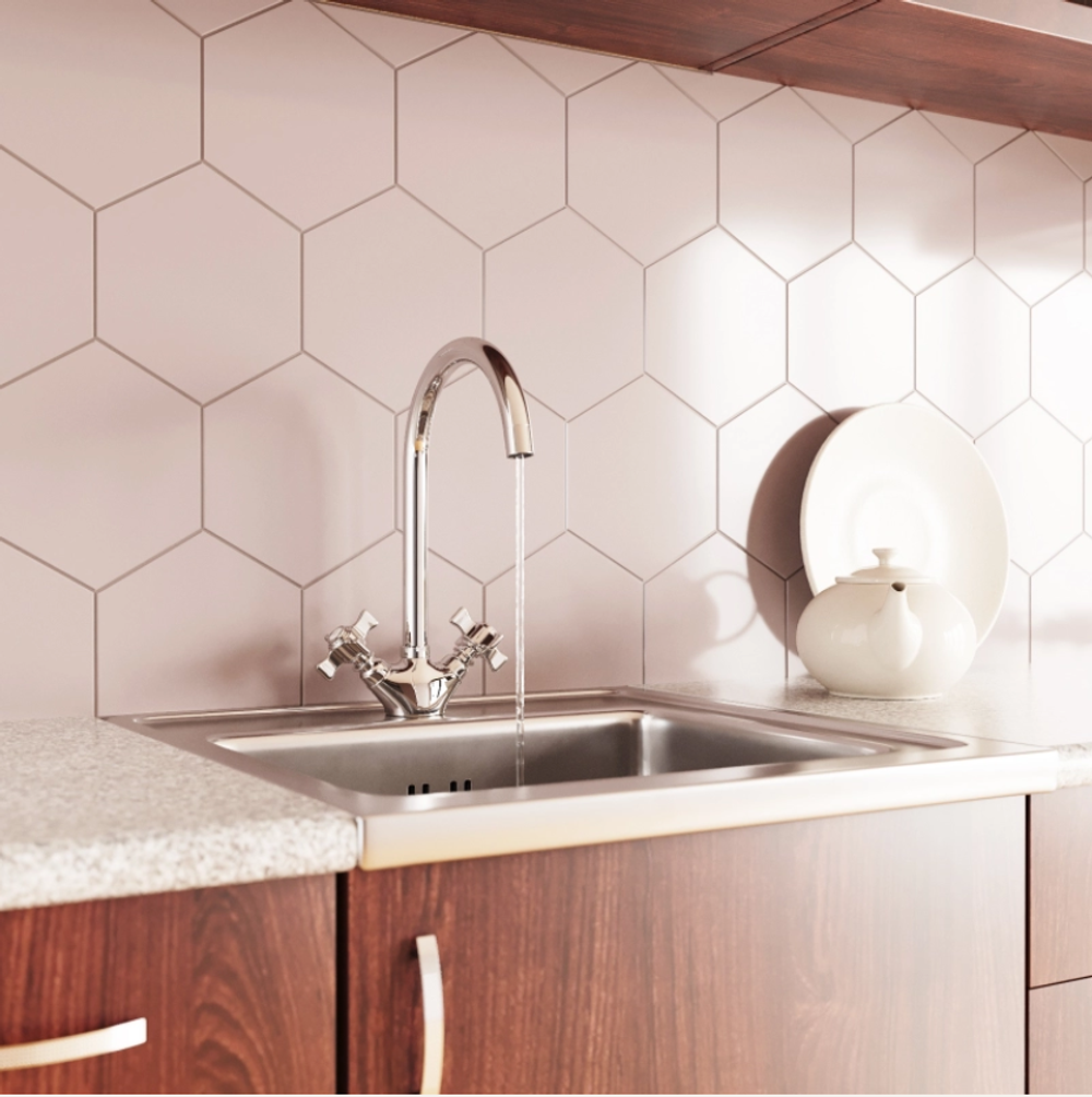 Смеситель для кухни 1/2 кер. MIXLINE ML30-032 "Classic" высокий излив