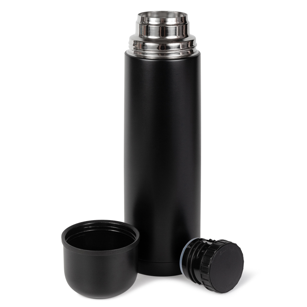 Термос Relaxika 101 (1 литр), черный (без лого)