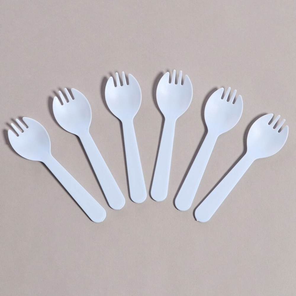 Набор посуды одноразовой для торта на 6 персон, голубой