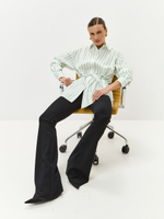 Рубашка Николь в изумрудную полоску