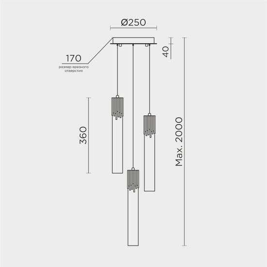 Подвесной светильник MODELUX ML.88992.3 GD