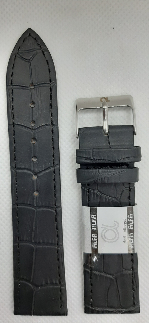 РЕМЕНЬ КОЖАНЫЙ 18мм ЧЕРНЫЙ(1307.18.1)