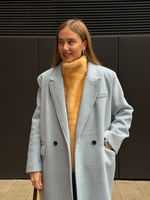 Пальто Джонни голубой