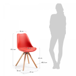 Стул Lars красный пластик