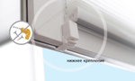 Жалюзи плиссе системы Bliss день-ночь коричневая, ткани Basic Uni 9114 brown 9116 pure white