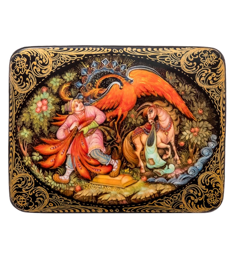 ШК-19/ 4-N Шкатулка в технике декупаж «Жар-птица» (10х8х3,5)