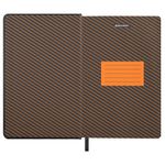 Ежедневник датированный 2023 А5 138x213 мм BRAUBERG "Chameleon", под кожу, черный/оранжевый, 114108