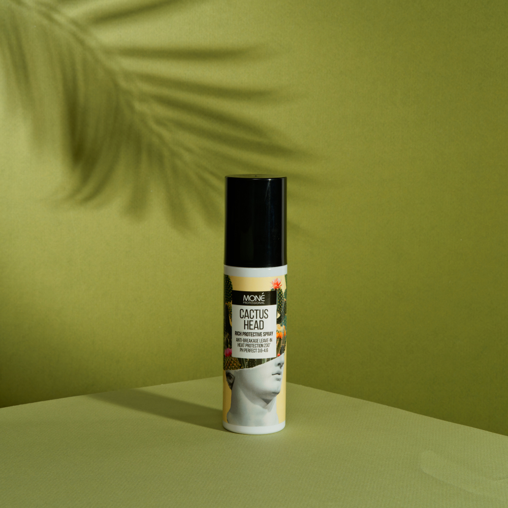 Многофункциональный термозащитный спрей для волос 2 в 1 Mone Professional CACTUS HEAD RICH PROTECTIVE SPRAY, 150 мл