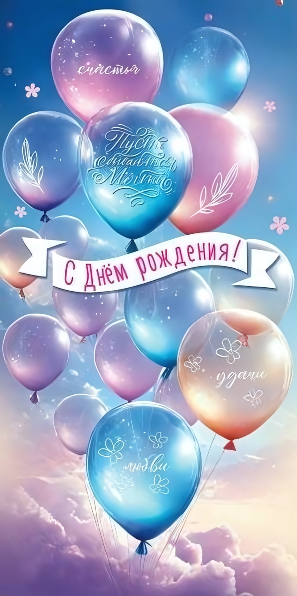 Конверт для денег "С Днём рождения! Счастья..." 5.0001000