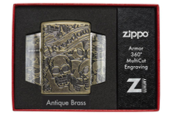 Зажигалка Armor™ Freedom Skull Antique Brass™ ZIPPO 49035