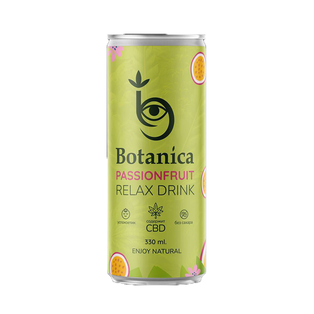 Лимонад "Botanica" с соком маракуйи, 330 мл ж/б