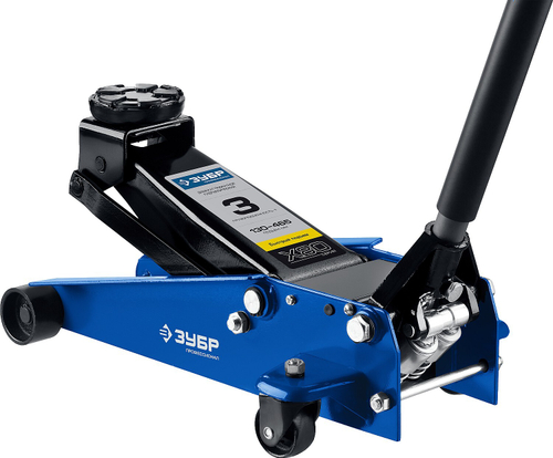 ЗУБР X80 3т, 130-465мм подкатной домкрат с быстрым подъемом для СТО, Профессионал