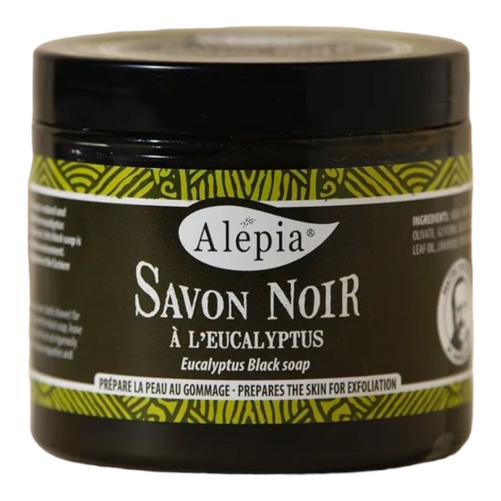 Традиционное черное мыло с маслом эвкалипта для домашнего спа, 200 г (Alepia)